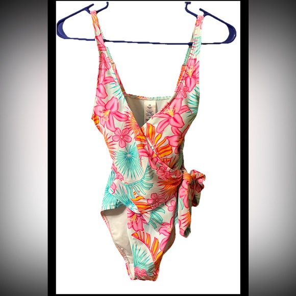Women’s Swimsuit Fully-Lined W/Tummy Control UPF 50 Sun Protection Ties On Sides - Picture 5 of 13